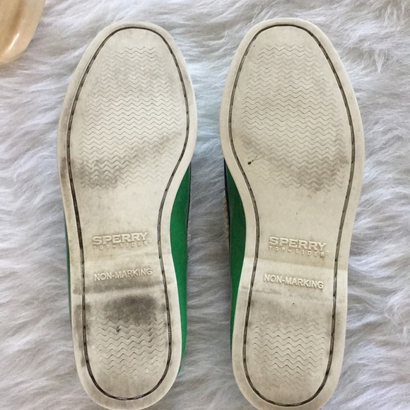 Sperry Navy and Green Patent Boat Shoes - Picture 6 of 8